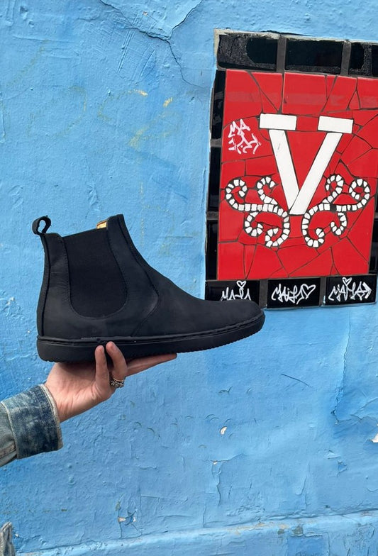 Botín barefoot mujer negro grafito | Ketro