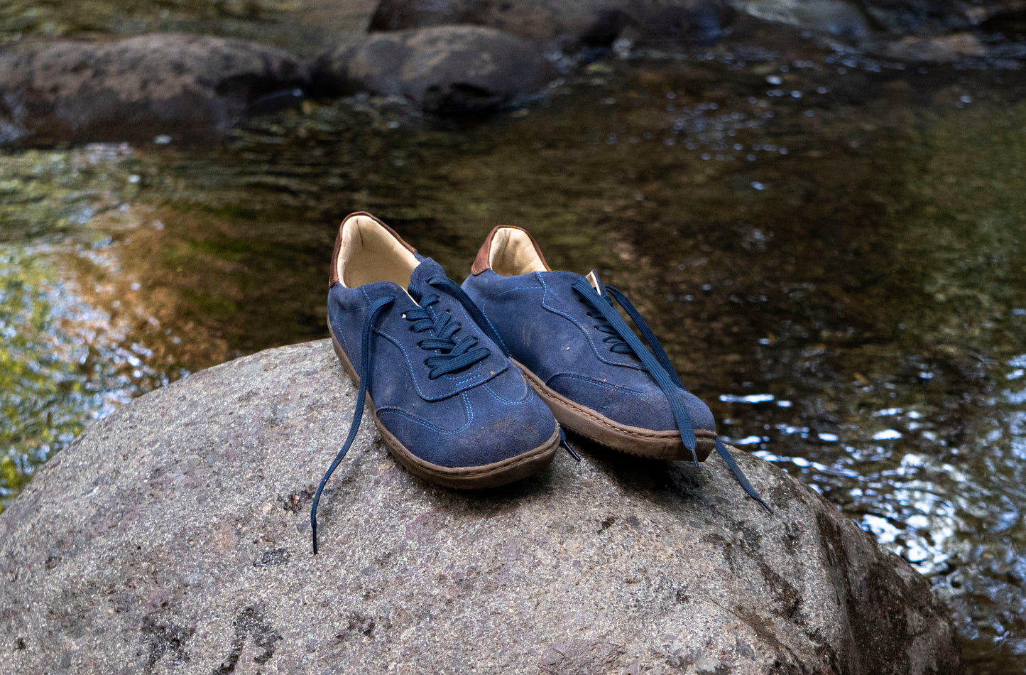 Zapatilla barefoot hombre azul – Huiña | Ketro
